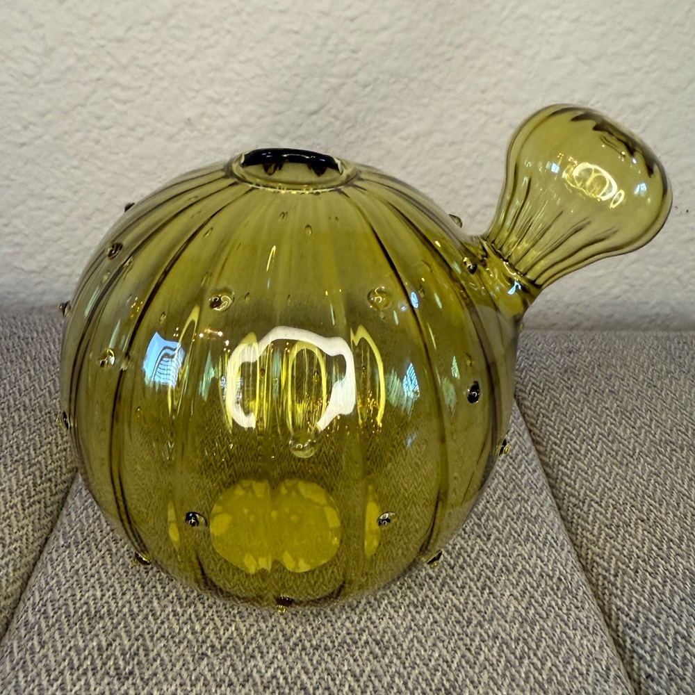 Small Round Balloon Glass Vase, Olive Green — Ashland - Picture 11 of 12